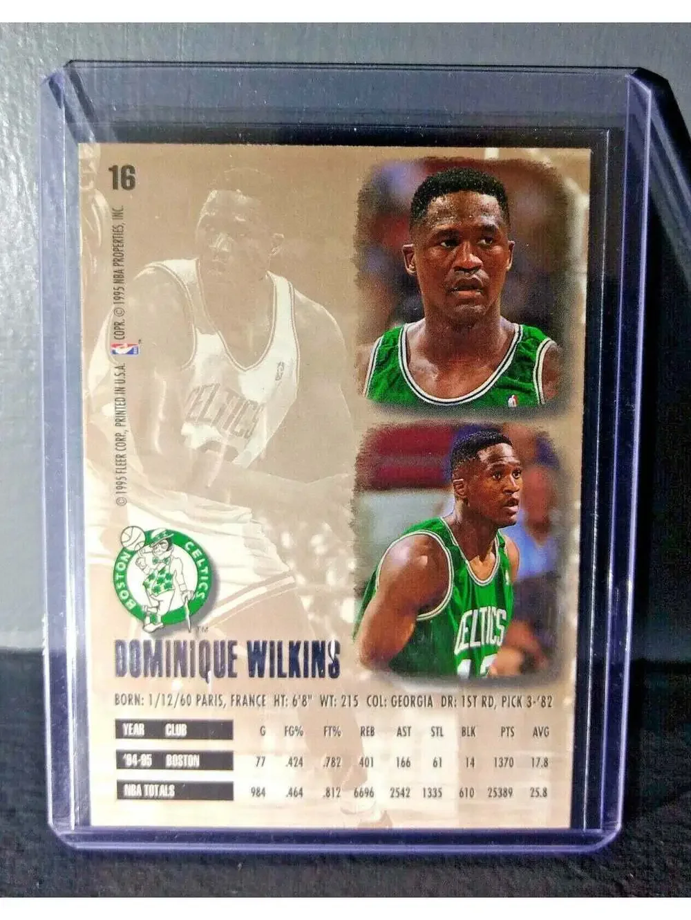 1995-96 Dominique Wilkins Fleer Ultra Gold Medallion #16 Basketball Card